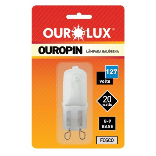Lâmpada Halógena Ouropin G9 20W 127V Fosca