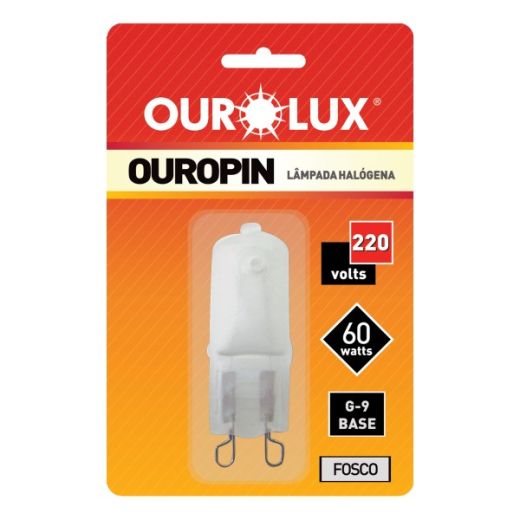 Lâmpada Halógena Ouropin G9 60W 220V Fosca