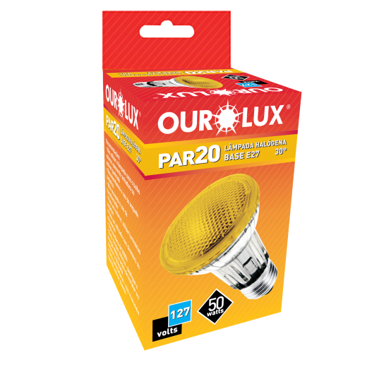 Lâmpada Halógena PAR20 50W 127V 30º Amarelo