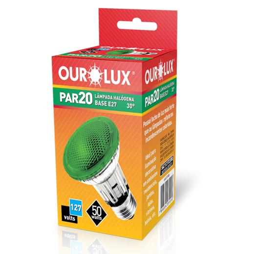 Lâmpada Halógena PAR20 50W 127V 30º Verde