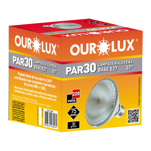 Lâmpada PAR30 75W 220V 30º Curta