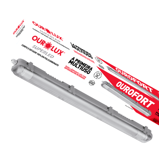 Luminária Ourofort LED - IP65 - 9W - 1 lâmpada