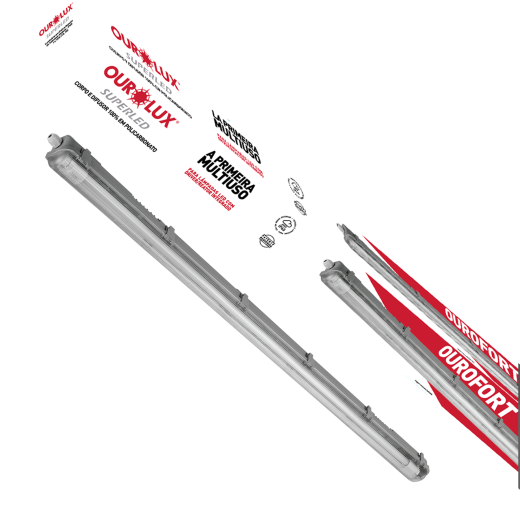 Luminária Ourofort IP65 LED - IP65 - 18W - 1 lampada