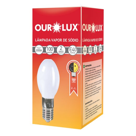 Lâmpada Sódio Ovoide 100W E40