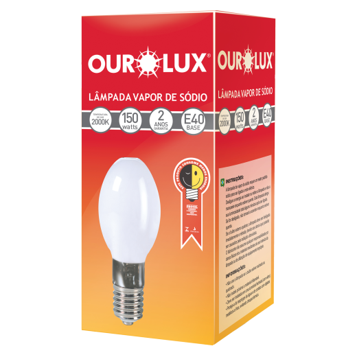 Lâmpada Sódio Ovoide 150W E40