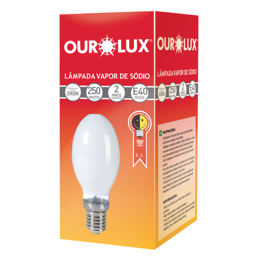 Lâmpada Sódio Ovoide 250W E40