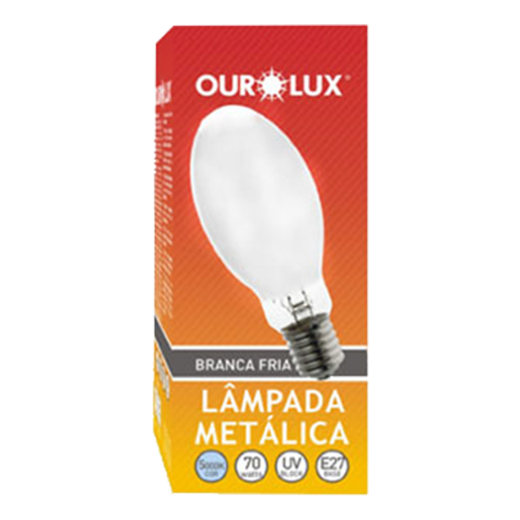 Lâmpada Metálica 70W Ovoide E-27 5000K Ourolux