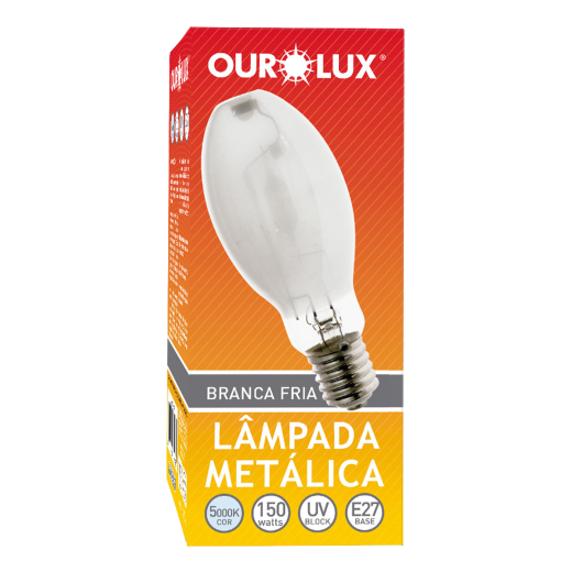 Lâmpada Metálica Ovoide 150W E-27 5000K Ourolux