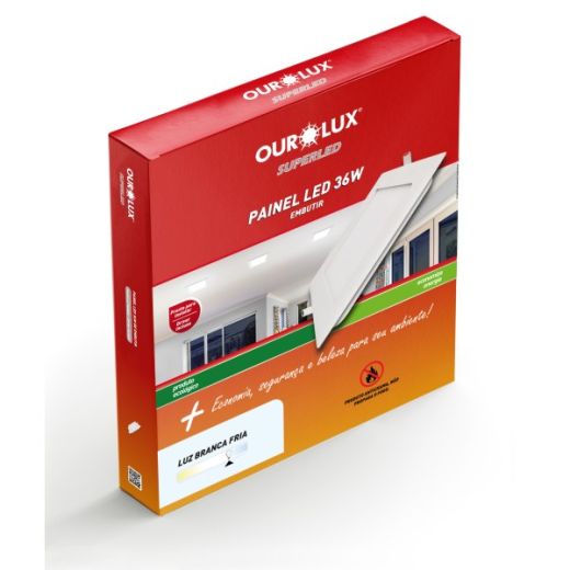 PAINEL SUPERLED 36W 6500K BIV Embutir Quadrado
