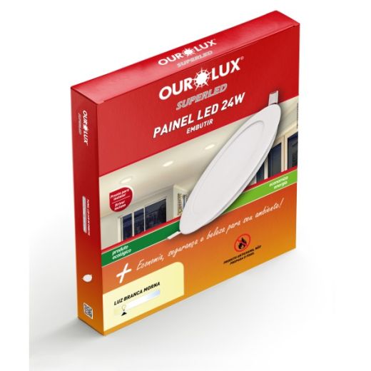 PAINEL SUPERLED 24W 2700K BIV Embutir Redondo