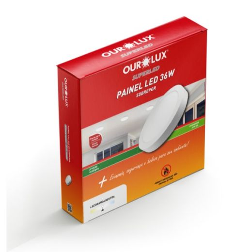 Painel Superled  36W 4000K BIV SOBREPOR Redondo