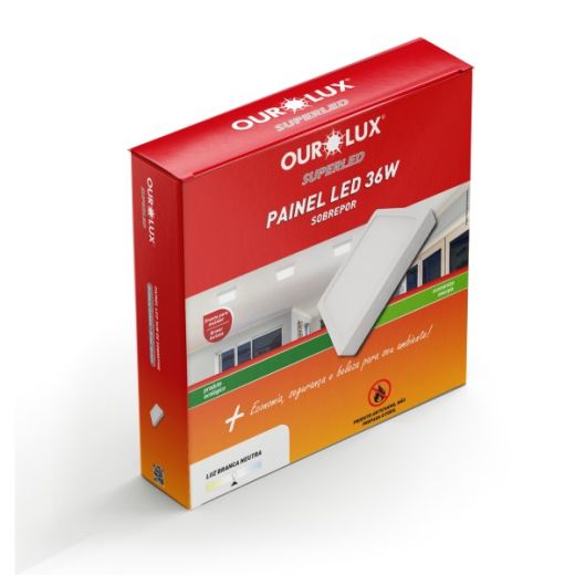Painel Superled 36W 4000K BIV Sobrepor Quadrado