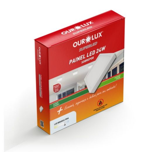 Painel Superled 24W 6500K  BIV Sobrepor Quadrado