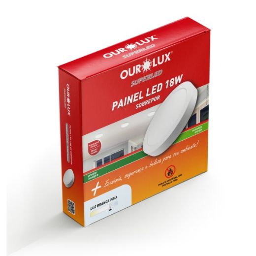 Painel Superled 18W 6500K BIV Sobrepor Redondo