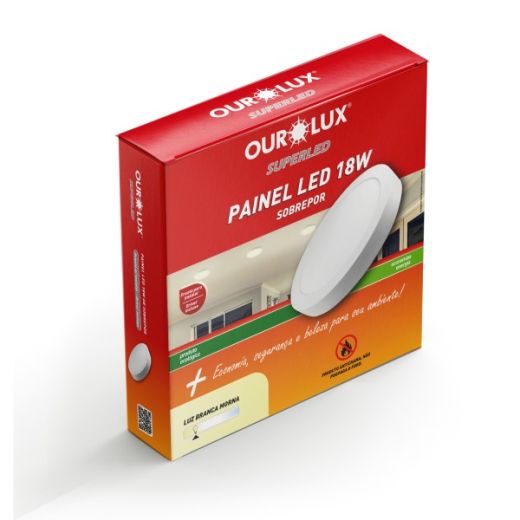 Painel Superled 18W 2700K BIV Sobrepor Redondo