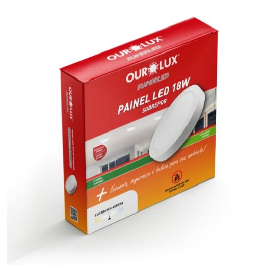 Painel Superled 18W 4000K BIV Sobrepor Redondo