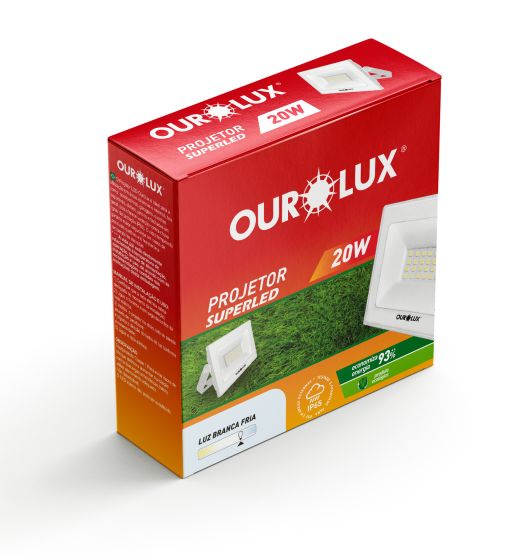Superled Projetor Slim 20W Bivolt Branco 6500K