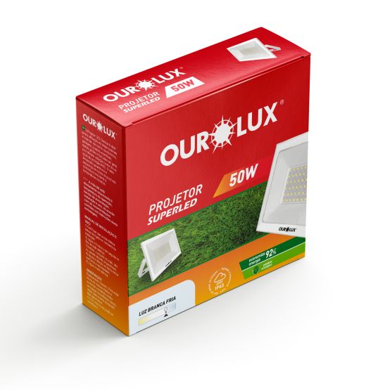 Superled Projetor Slim 50W Branco 6500K