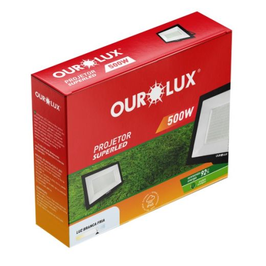 Superled Projetor Slim 500W Preto 6500K