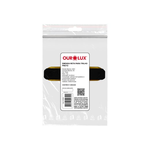 EMENDA TIPO I PARA TRILHO ELETRIFICADO PRETO