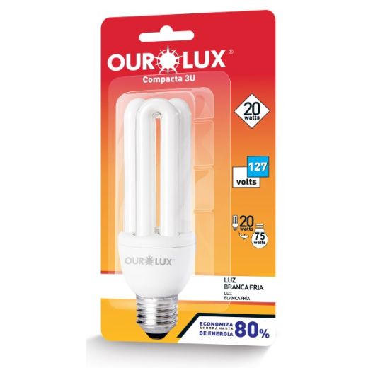 Lâmpada Fluorescente 3U 20W 127V 6400K