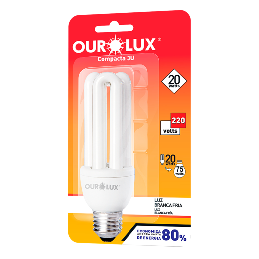 Lâmpada Fluorescente 3U 20W 220V 6400K