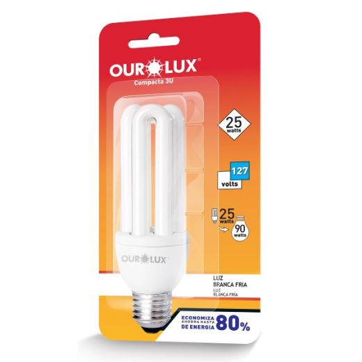 Lâmpada Fluorescente 3U 25W 127V 6400K