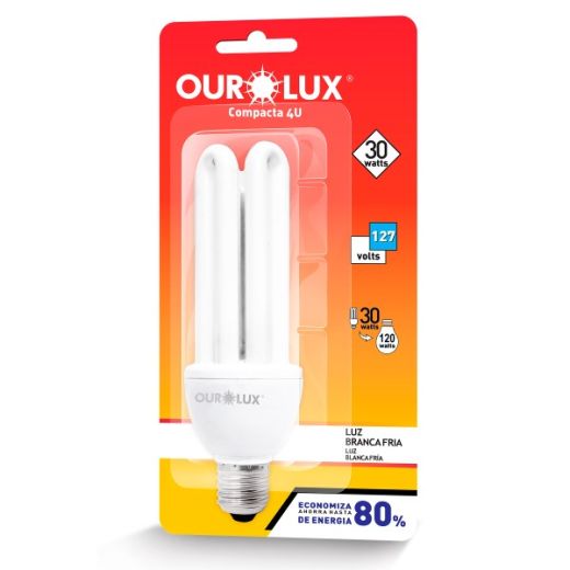 Lâmpada Fluorescente 4U 30W 127V 6400K
