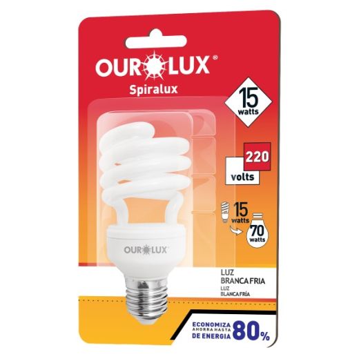 Lâmpada Fluorescente Spiralux 15W 220V 6400K