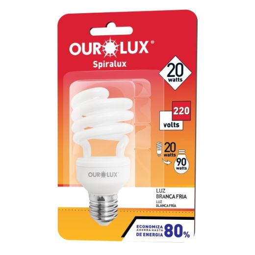 Lâmpada Fluorescente Spiralux 20W 220V 6400K
