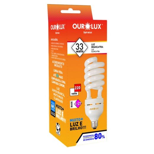 Lâmpada Fluorescente Spiralux 33W 220V 6400K
