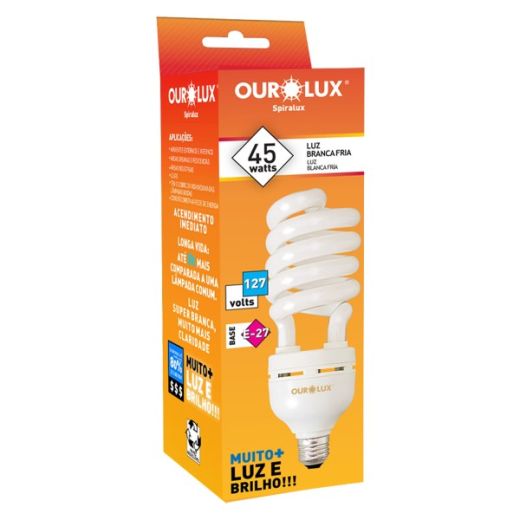 Lâmpada Fluorescente Spiralux 45W 127V 6400K
