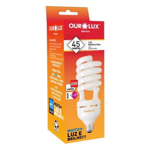 Lâmpada Fluorescente Spiralux 45W 220V 6400K