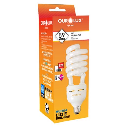 Lâmpada Fluorescente Spiralux 59W 220V 6400K E27