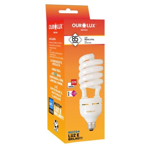 Lâmpada Fluorescente Spiralux 85W 220V 6400K E27