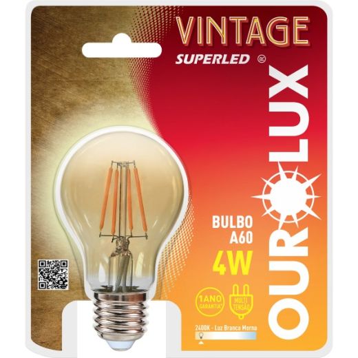 Vintage Superled Bulbo A60 4W BIV 2400K