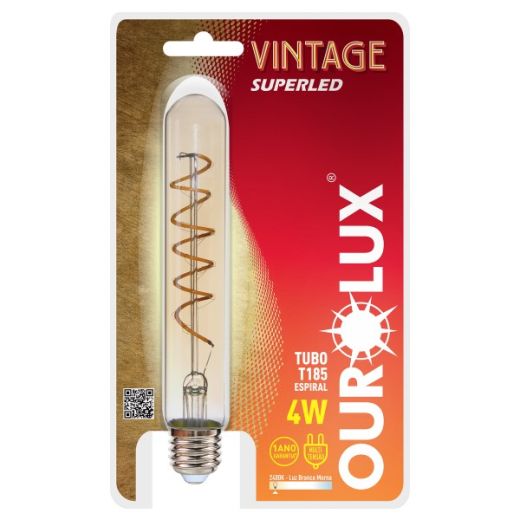 Vintage Superled Tubo Espiral T185 4W BIV 2400K