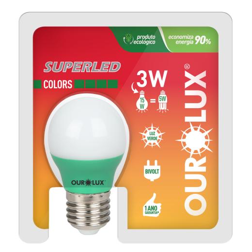 Superled S30 Colors 3W Bivolt Verde
