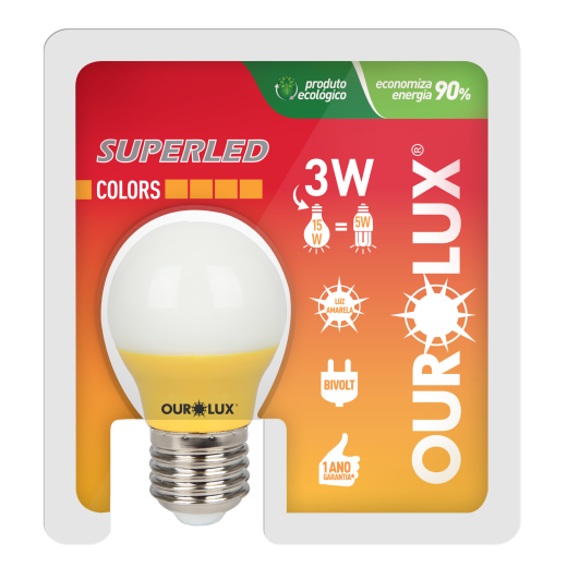 Superled S30 Colors 3W Bivolt Amarelo