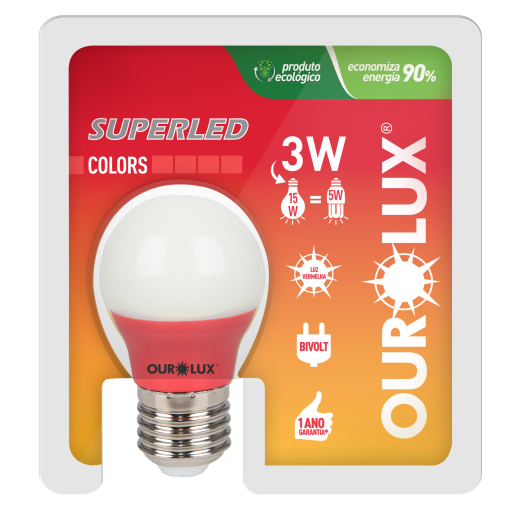 Superled S30 Colors 3W Bivolt Vermelho