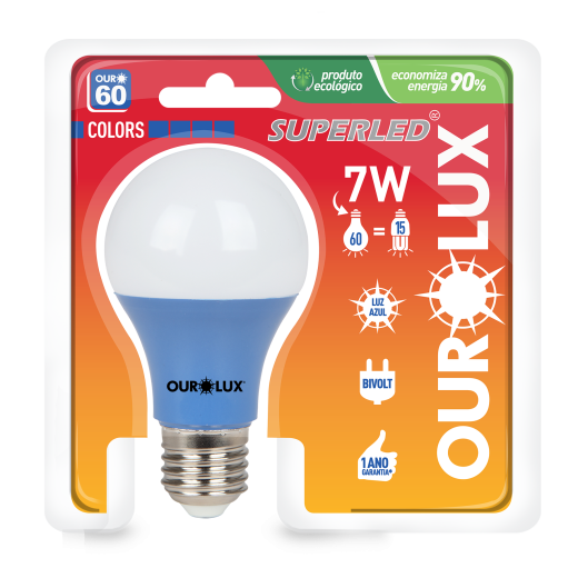 Superled Ouro 60 Colors 7W BIV Azul