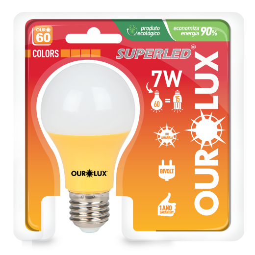 Superled Ouro 60 Colors 7W BIV Amarelo