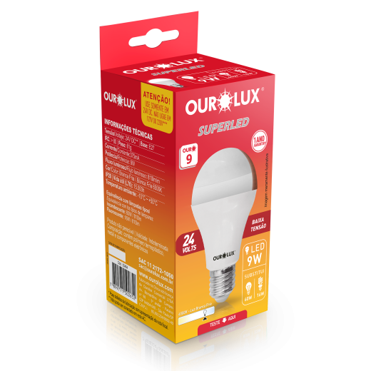 Superled Ouro 60 9W 24 Volts 6500K