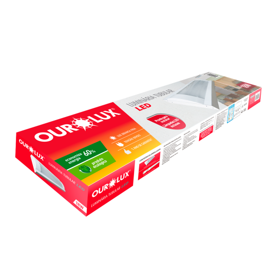 Luminária Tubular Led T8 2X9W BIV 0,6MTS 6500K FOSCA