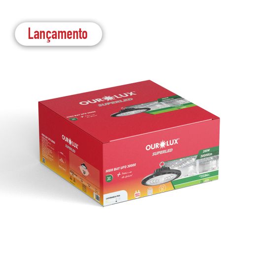Luminária High Bay UFO 200W 6500K 150lm/W