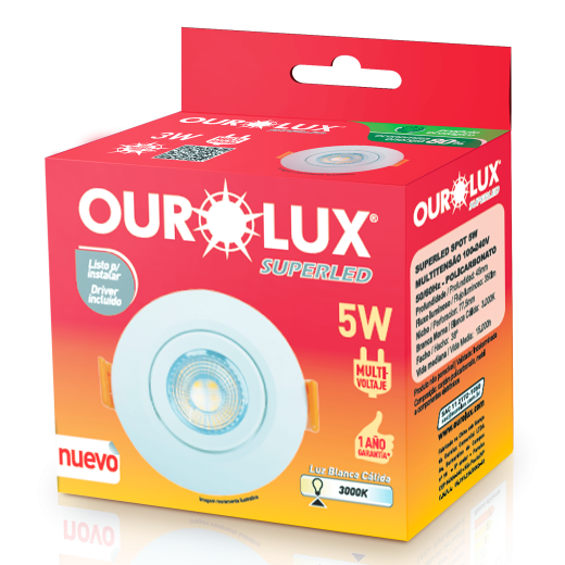 SPOT LED 5W 3000K Embutir