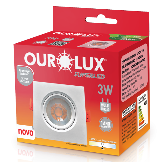 SPOT MINI LED 3W 4000K Embutir