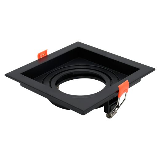 SPOT recuado de embutir AR70 quadrado preto