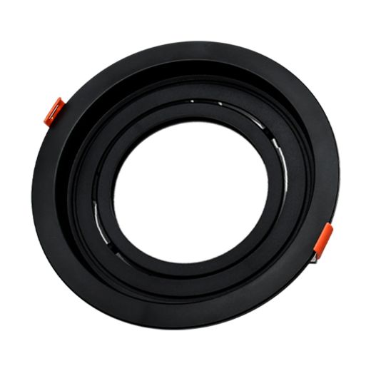 SPOT recuado de embutir AR70 redondo preto