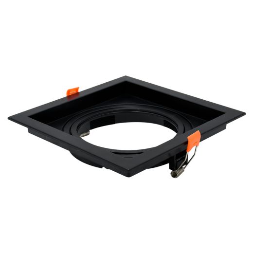 SPOT recuado de embutir AR111 quadrado preto